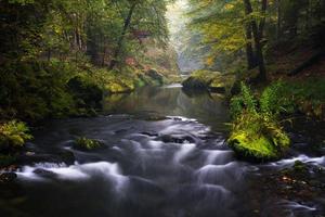 Autumn Landscapes in Hrensko, River Kamenice photo