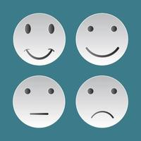 Emotional feedback with emoticons icon. vector illustration