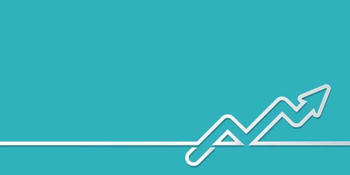 arrow graph outline on background. business template with copy space. for your design. vector illustration