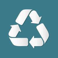 recycle symbol. environmental protection icon. flat cartoon for the business idea, web design. vector illustration