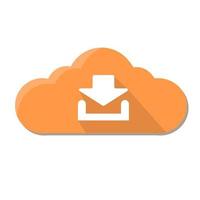 Download on cloud icon vector design illustration.