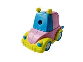 sacapuntas modelo coche de juguete colorido pastel foto