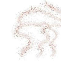 Pink Rose Gold Glitter Dust Confetti Frame Holiday Bokeh Background photo