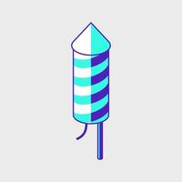 Firework isometric vector icon illustration