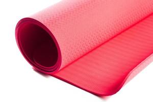 Red mat for yoga photo