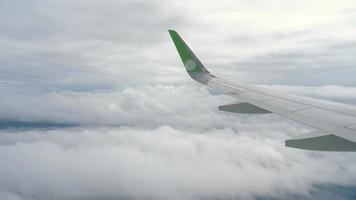 Airplane descending before arriving at airport of Bangkok, Thailand video