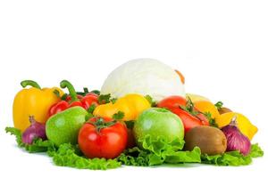 Fresh vegetables on isolated photo