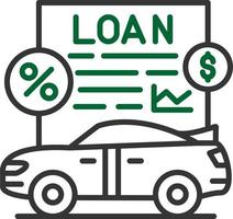 Car Loan Creative Icon Design vector