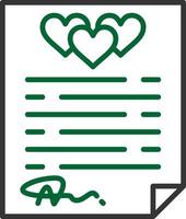 diseño de icono creativo de contrato de boda vector