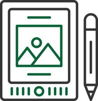 Pen Tablet Creative Icon Design vector