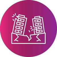 Earthquake Creative Icon Design vector