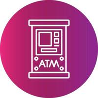 Atm Machine Creative Icon Design vector