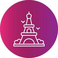 Eiffel Tower Creative Icon Design vector