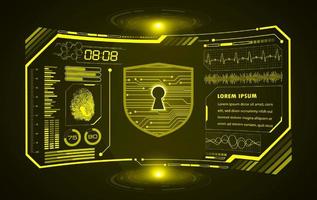 Modern HUD Technology Screen Background vector