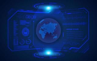 Modern HUD Technology Screen Background vector