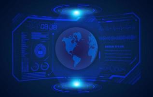 Modern HUD Technology Screen Background vector