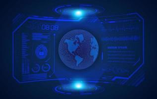 Modern HUD Technology Screen Background vector