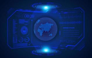 Modern HUD Technology Screen Background vector