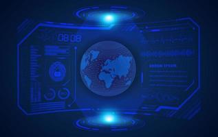 Modern HUD Technology Screen Background vector