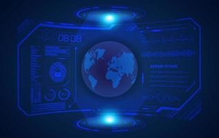 Modern HUD Technology Screen Background vector