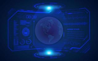 Modern HUD Technology Screen Background vector