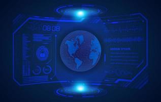 Modern HUD Technology Screen Background vector