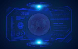 Modern HUD Technology Screen Background vector