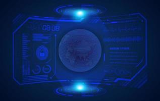 Modern HUD Technology Screen Background vector