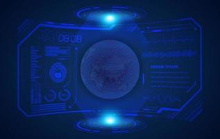 Modern HUD Technology Screen Background vector