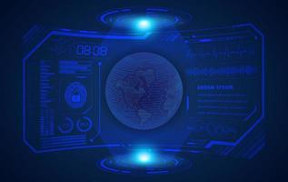 Modern HUD Technology Screen Background vector