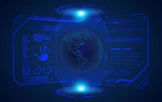 Modern HUD Technology Screen Background vector