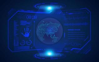 Modern HUD Technology Screen Background vector
