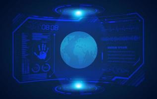 Modern HUD Technology Screen Background vector