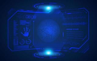 Modern HUD Technology Screen Background vector