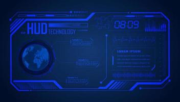 Modern HUD Technology Screen Background vector