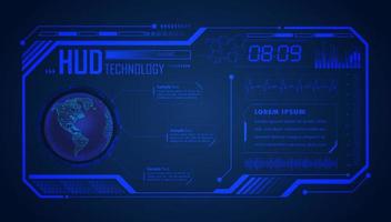 Modern HUD Technology Screen Background vector