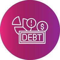 Debt Creative Icon Design vector