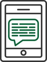 Message On Phone Creative Icon Design vector