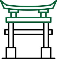 Torii Gate Creative Icon Design vector