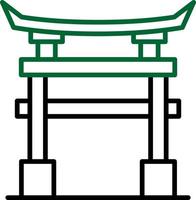 diseño de icono creativo de puerta torii vector