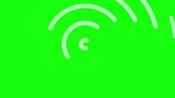 círculo de transición suave girado en pantalla verde para el canal de introducción de video