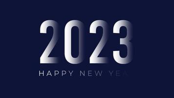 2023. Happy New Motion Graphics on Blue Background video