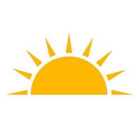 Half sun is setting icon vector. The sunset concept for graphic design, logo, web site, social media, mobile app. vector