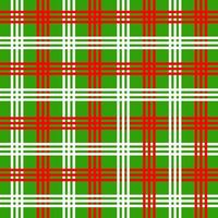 Checkered Christmas pattern with red and white on green background. vector