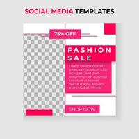 Fashion sale for social media feed template. Suitable for web brand promotion and sales promotion. vector