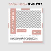 Social media post template design for fashion  or special offer and sale promotion vector