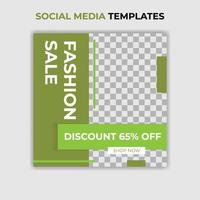 fashion sale template on social media for your business vector