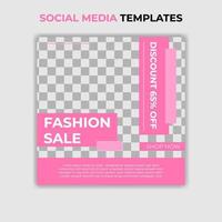 fashion sale template on social media for your business vector