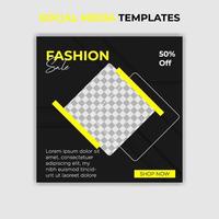 fashion sale social media post modern design vector