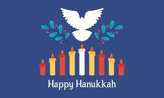 Hanukkah menorah. Happy jewish holiday hanukkah concept vector